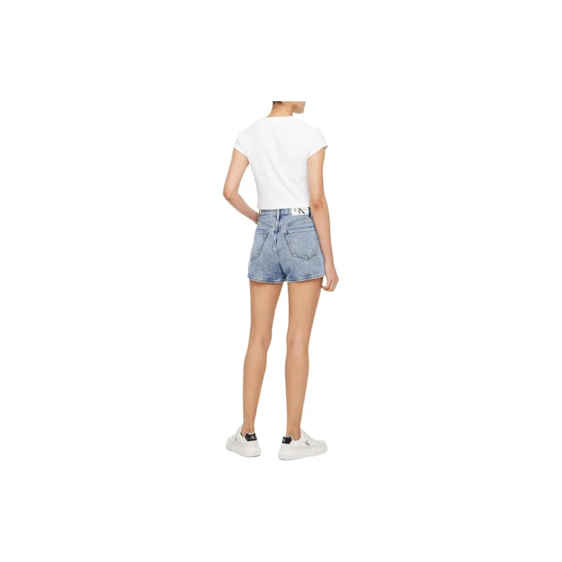CALVIN KLEIN Denim Shorts Women's Light Blue-4
