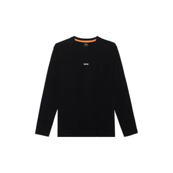 HUGO BOSS Contrast Logo Long Sleeved T Shirt