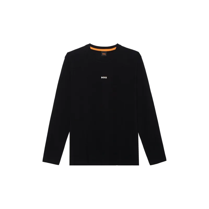 HUGO BOSS Contrast Logo Long Sleeved T Shirt-0