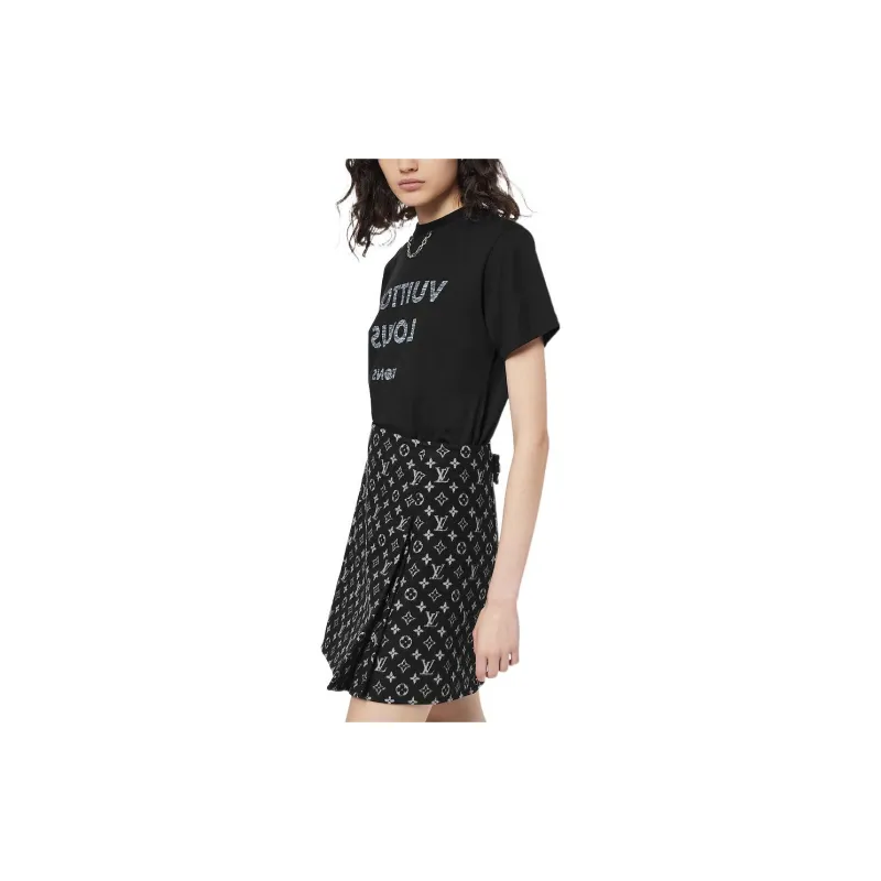 LOUIS VUITTON FW22 Casual Short Skirts Women's Black-3
