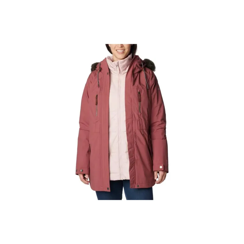 Columbia Payton Pass Windbreaker Jackets Women's Rose Pink-4