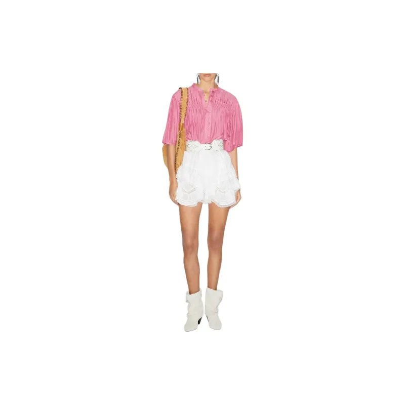 ISABEL MARANT ETOILE Gisele Ruffled Cotton Shorts-1