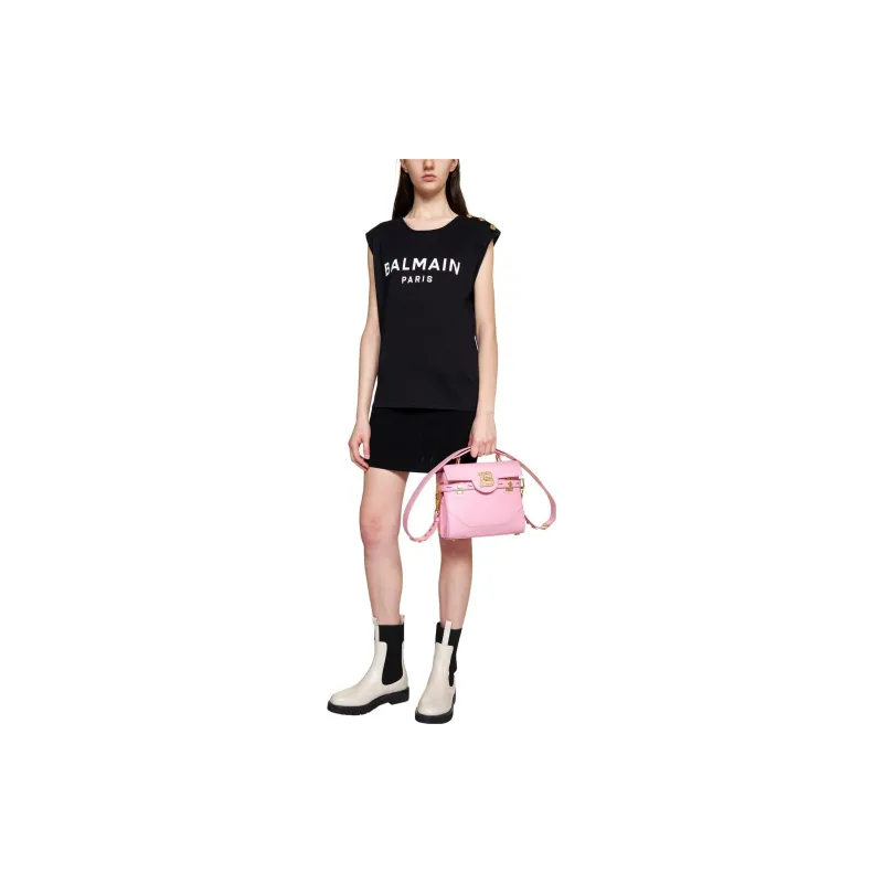 BALMAIN Button detailed T shirt-3