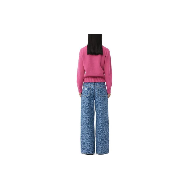 GANNI Logo Intarsia Knitted Jumper-2