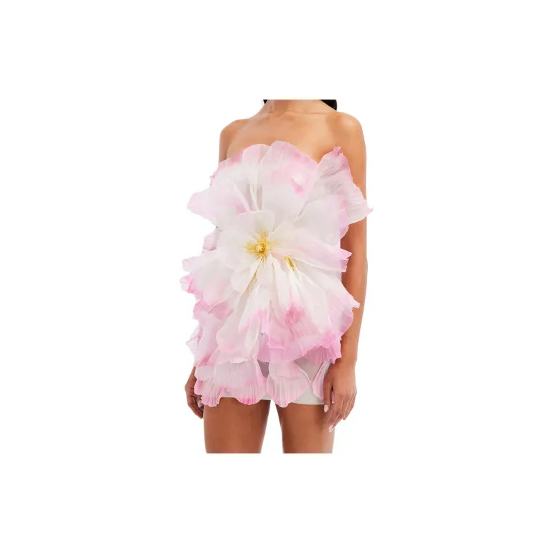 Oscar De La Renta Petal-appliqué Organza Minidress-4