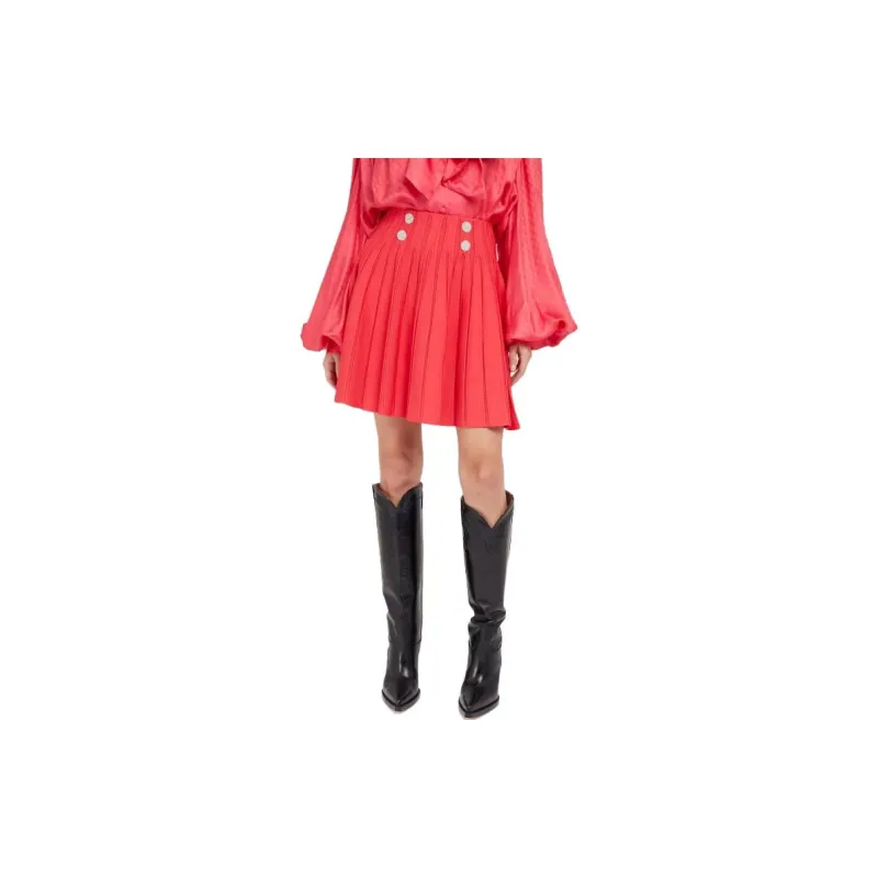 BALMAIN Casual Short Skirts Women's Red-2
