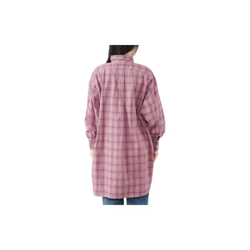 Beams x INDIVIDUALIZED SHIRTS SS24 Long-Sleeved Dresses Women's Red-4