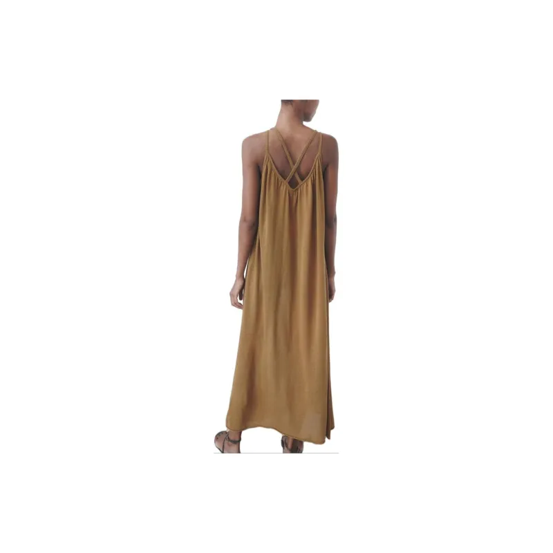ZARA Sleeveless Dresses Women's Yellow Ochre-3