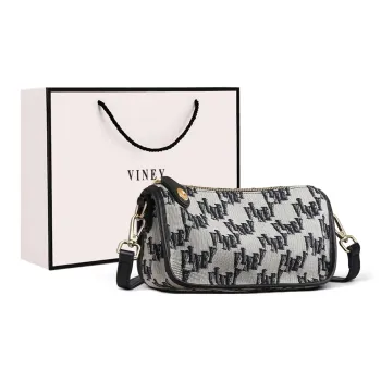 VINEY Fabric Shoulder Bag Small Size Women's Extreme Night Black