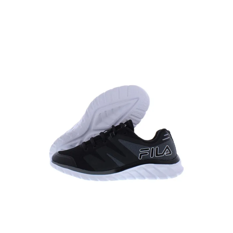 FILA KIDS Tempera 4 Durable Breathable Low Top Running Shoes Black Kids'-3