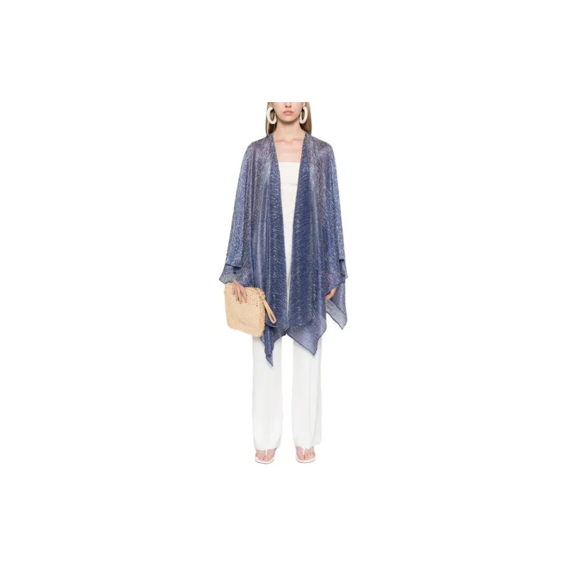 Talbot Runhof Semi sheer Metallic Cape-1