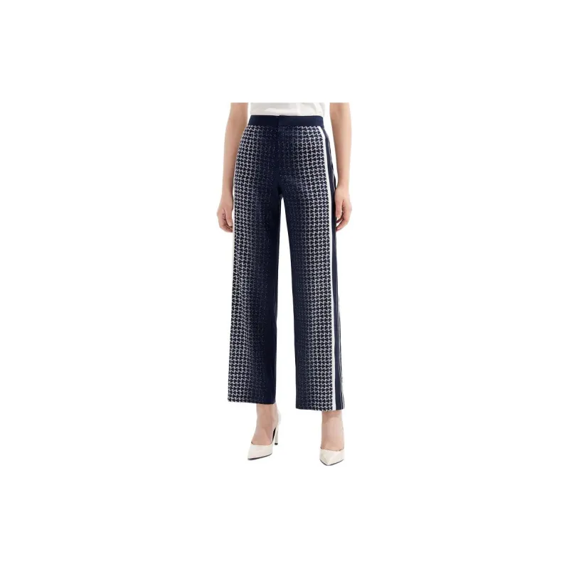 JZ. ANNAKRO Casual Pants Women's Floral Dark Blue-1