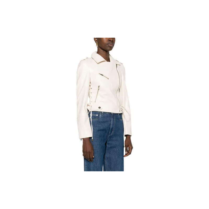 Twinset Logo plaque Biker Jacket-2