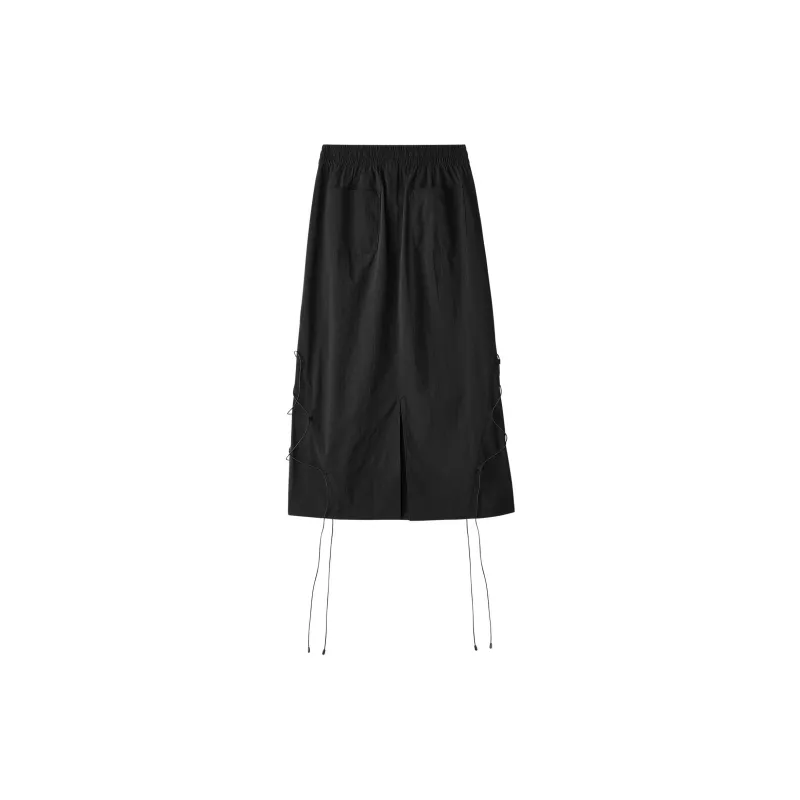 Skechers Casual Long Skirts Women's Carbon Black-1