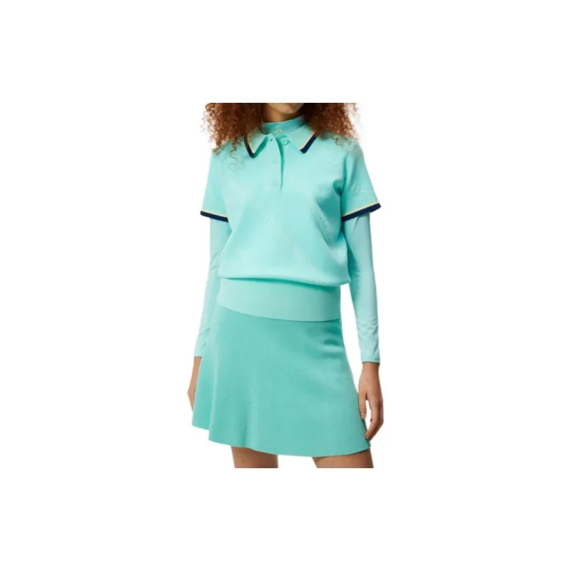 J.Lindeberg Polo Shirt Women's Mint Green-3