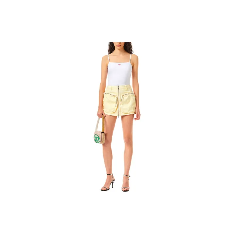 DIESEL Casual Short Skirts Women's Beige Yellow-1
