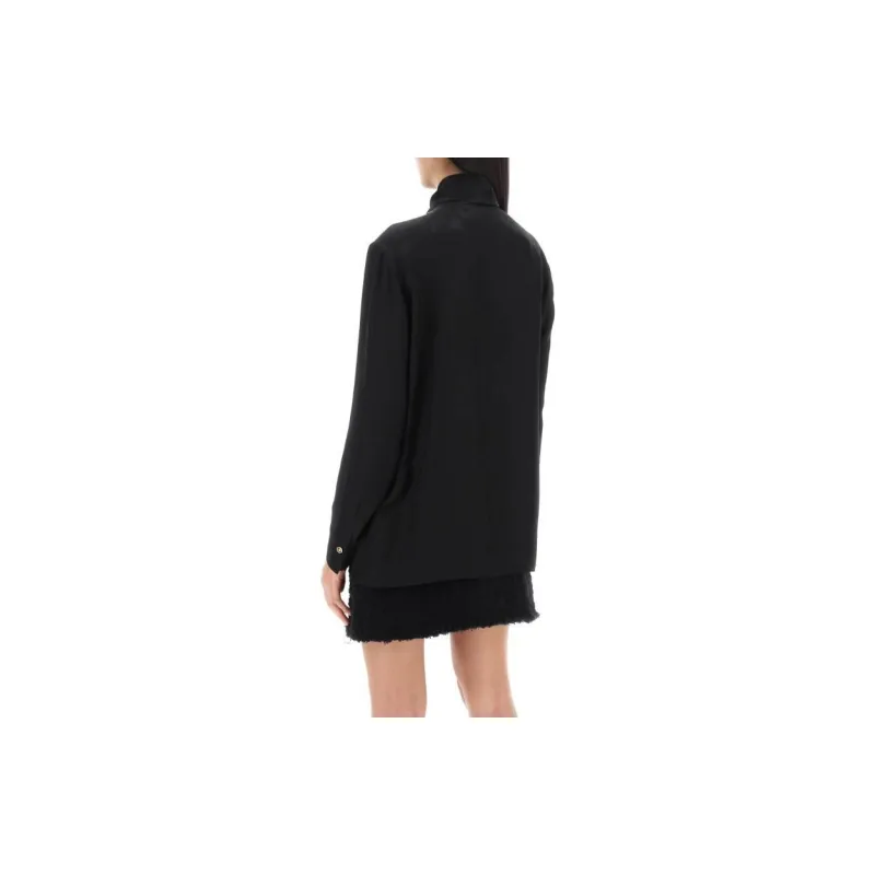 VERSACE Barocco-Jacquard Pussy-Bow Blouse-2