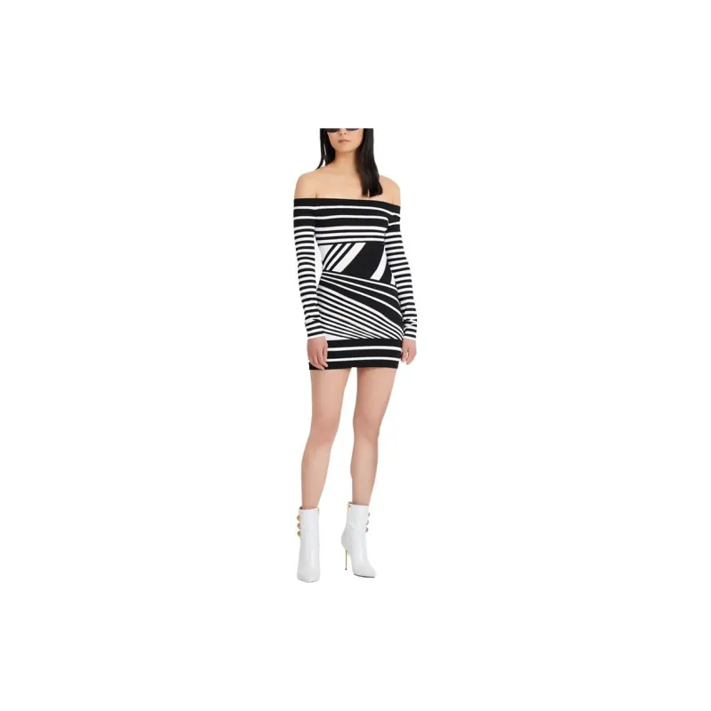 BALMAIN Jacquard stripe Minidress-1