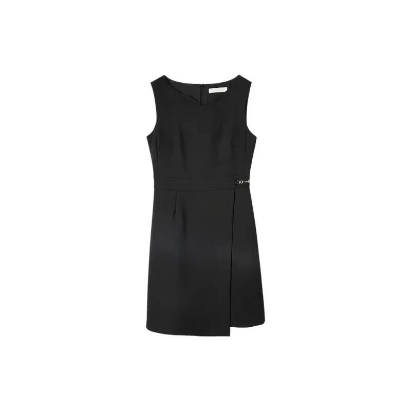 SENTUBILA Sleeveless Dresses Women's Elegant Black-6