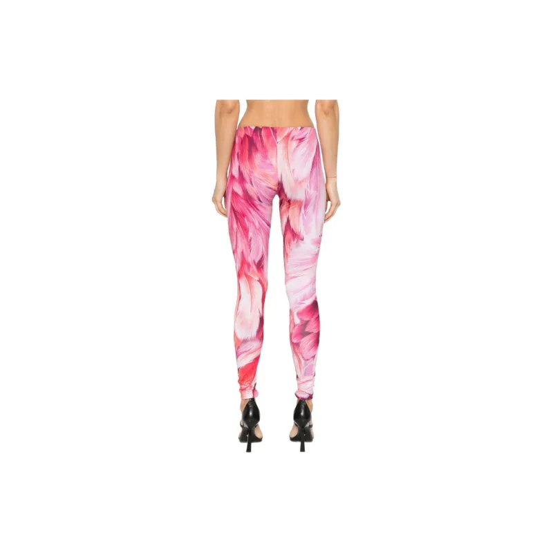 Roberto Cavalli Plumage-print Leggings-2