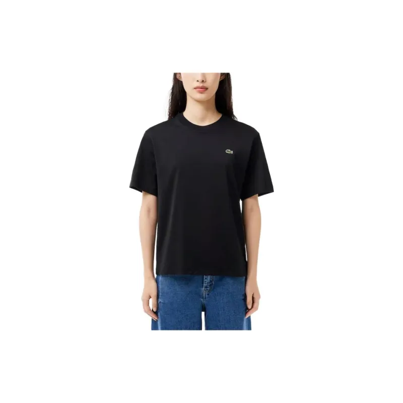 LACOSTE Logo patch Cotton T shirt-2