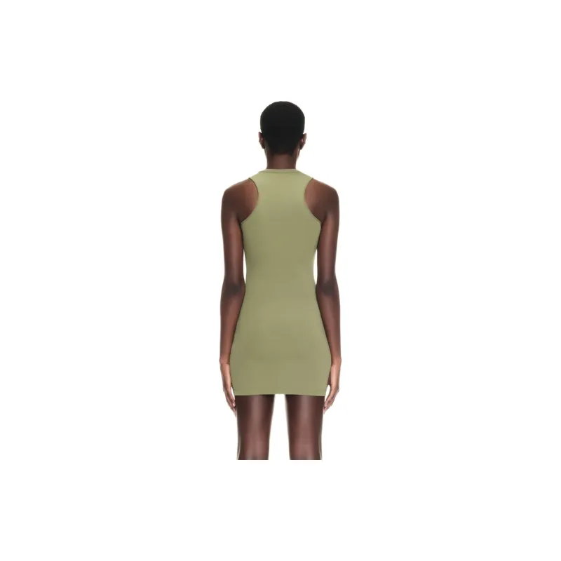 OFF WHITE Logo Printed Crewneck Sleeveless Dress-2