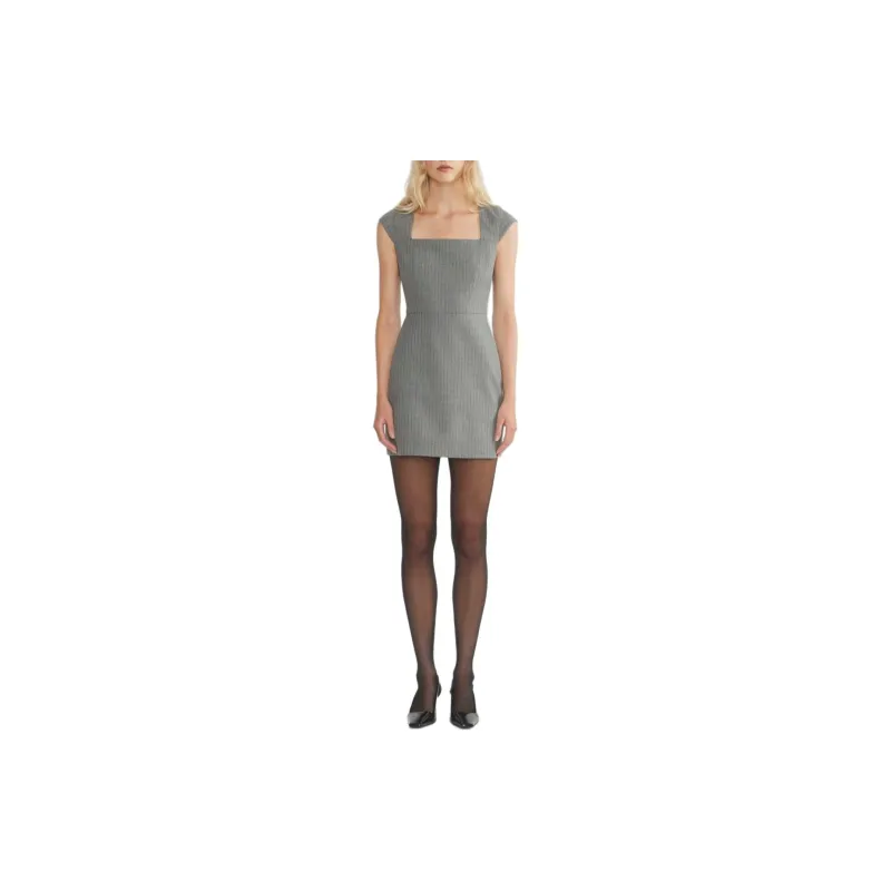 ARITZIA FW24 Wilfred Celeste Dress Short-Sleeved Dresses Women's H Dark Grey Coal Grey-2