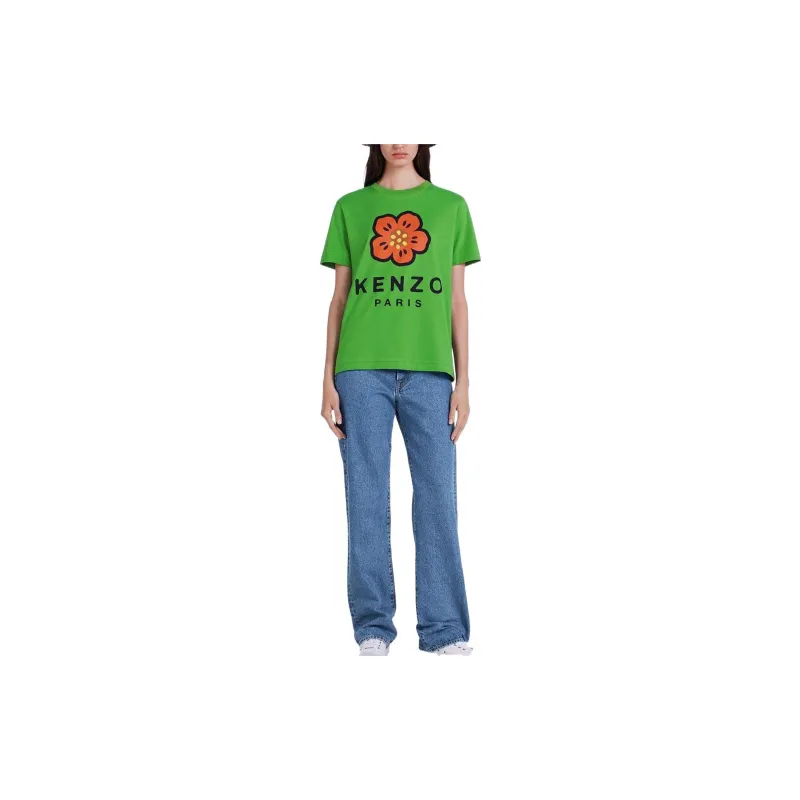 KENZO X Nigo Women'ss Boke Flower Loose T Shirt Grass Green-2