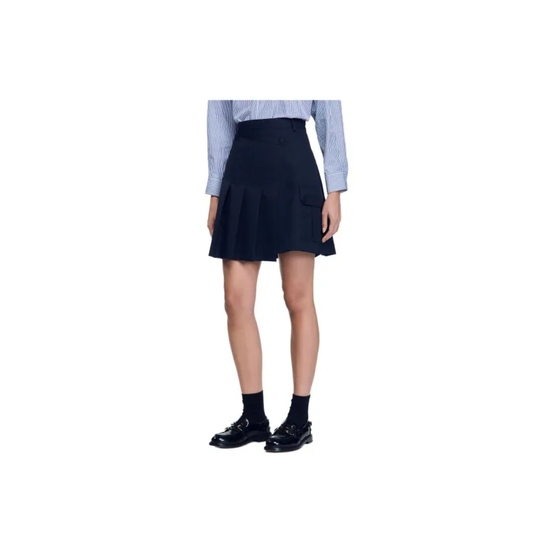Sandro Pleated Mini Skirt-2