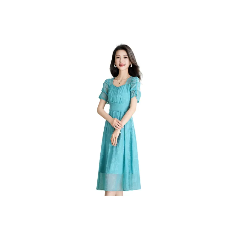 Mylan Short Sleeved Dresses Women's Evergreen-1