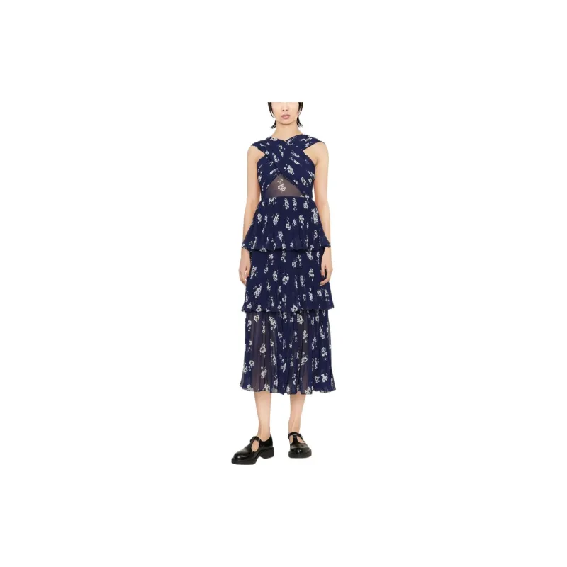 Self-portrait Floral-print Halter-neck Dress-1