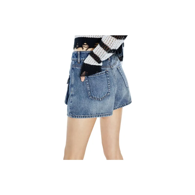 COVERINS Denim Short Skirts Women's Blue-2