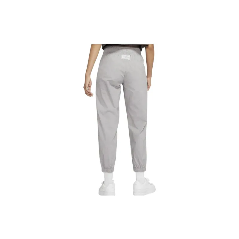 Nike Women'ss Logo Print Mid-Rise Jogger Pants Gray-3