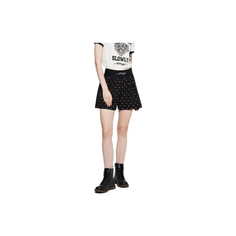 Ed Hardy Casual Shorts Women's Black E1ODW088-2