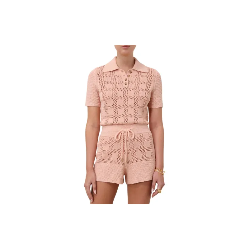 Zimmermann SS24 Casual Shorts Women's Gray Pink-2