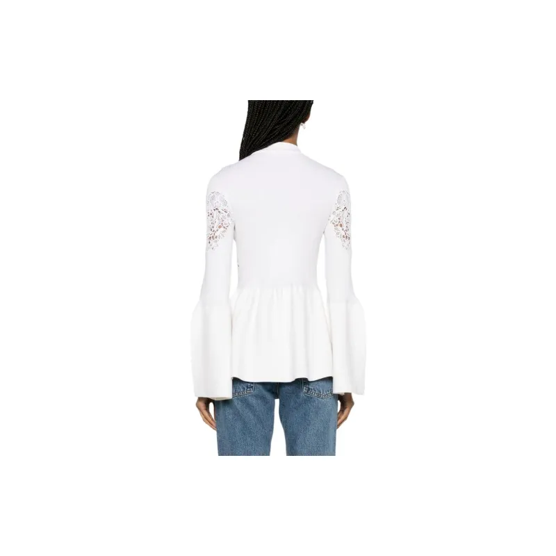Chloé Guipure panels Flared Jumper-2