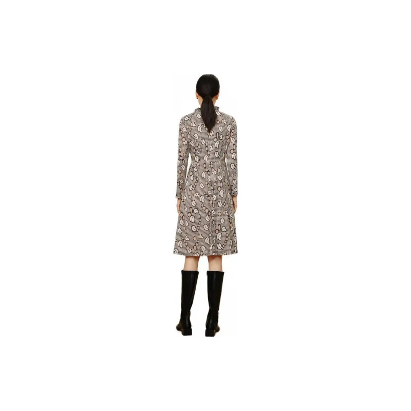 JZ. ANNAKRO Long Sleeved Dresses Women's Pattern Khaki-1