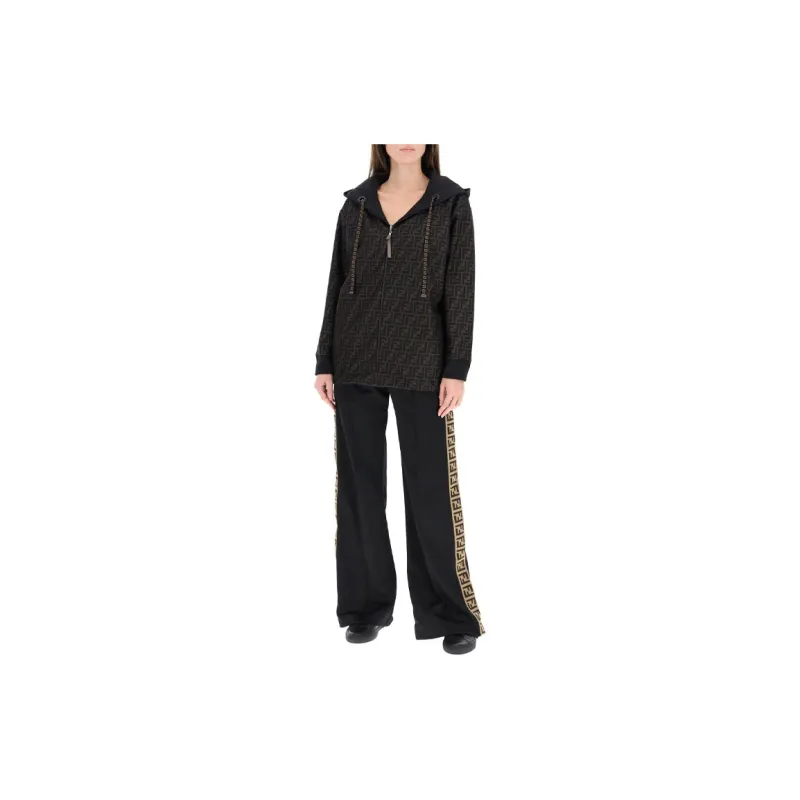FENDI Knitted Sweatpants Women's Black-1