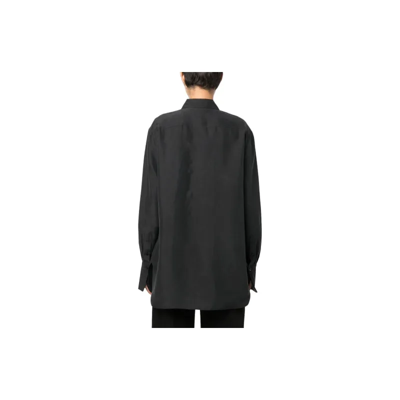 TOTEME Pleated Silk Shirt-2