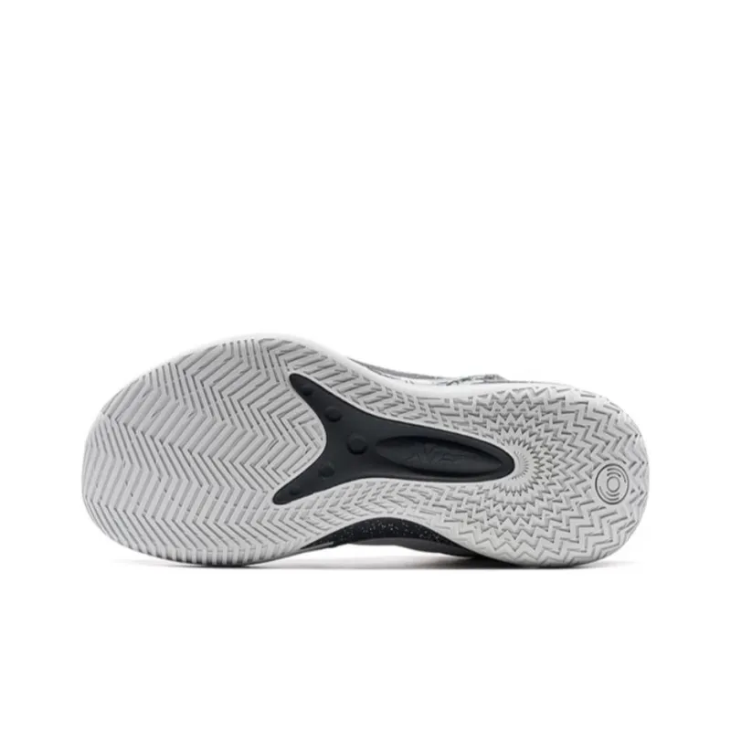 XTEP Cushioned Slip Resistant High Top Basketball Shoes Men's Gray Black-4