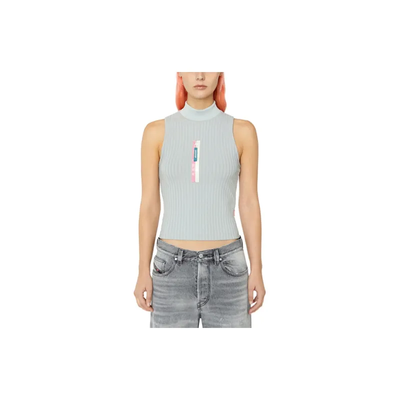 DIESEL Tank Tops Women's Blue-1