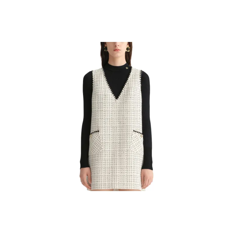 KARL LAGERFELD Sleeveless Dress Women's White-4