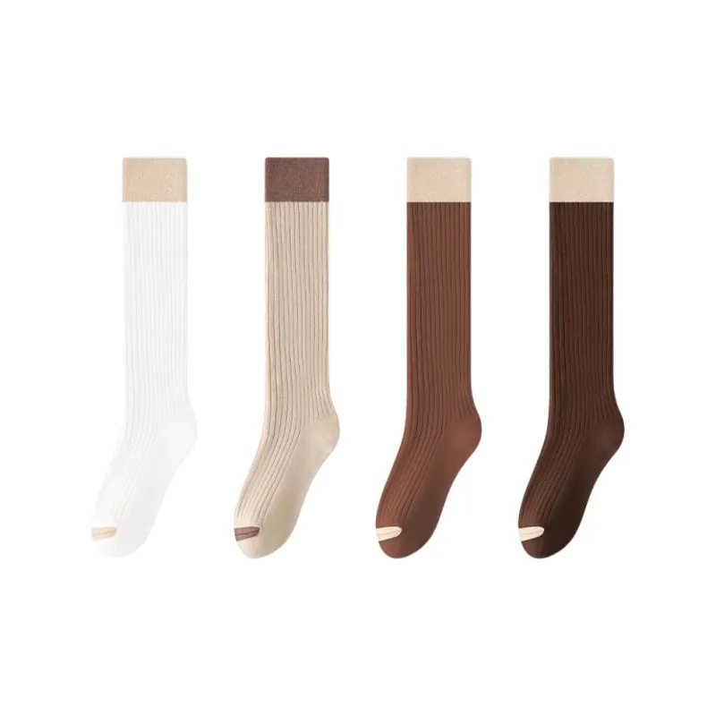 MIIOW Knee High Socks Women's Combo Set-5
