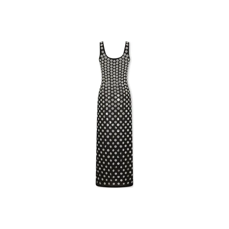 Paco Rabanne Hot Fix Embroidered Midi Dress-1