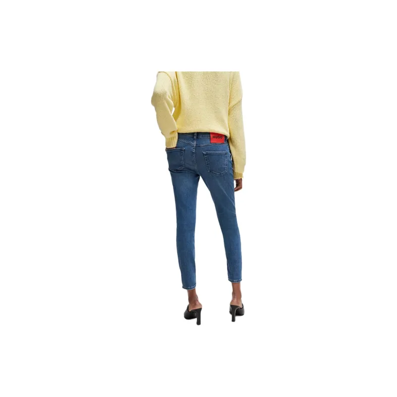 HUGO BOSS Skinny Fit Jeans In Blue Super Stretch Denim Jeans Women's Blue-3