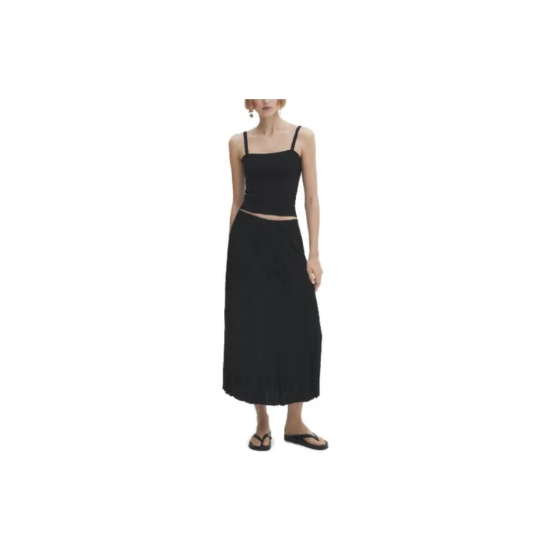 Massimo Dutti Casual Long Skirts Women's Black-2
