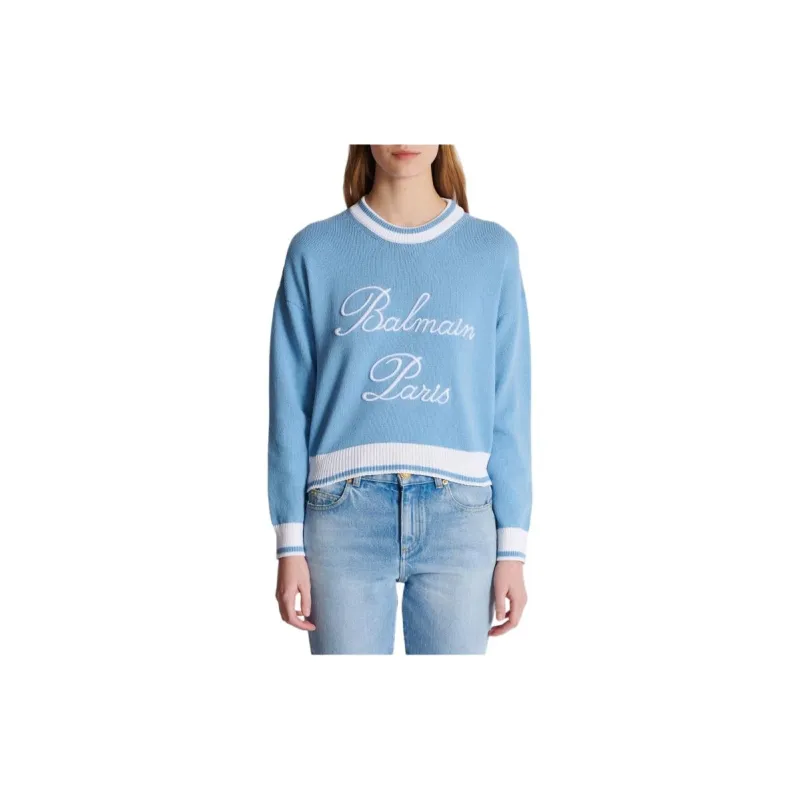 BALMAIN Sweaters Women's Blue-3