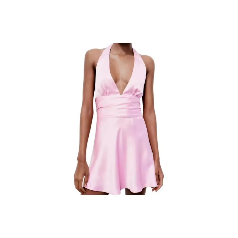 ZARA Slip Dresses Women's Pink-2