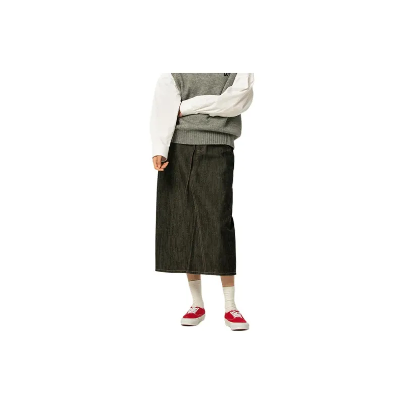 Lee Denim Long Skirts Women's Black-3
