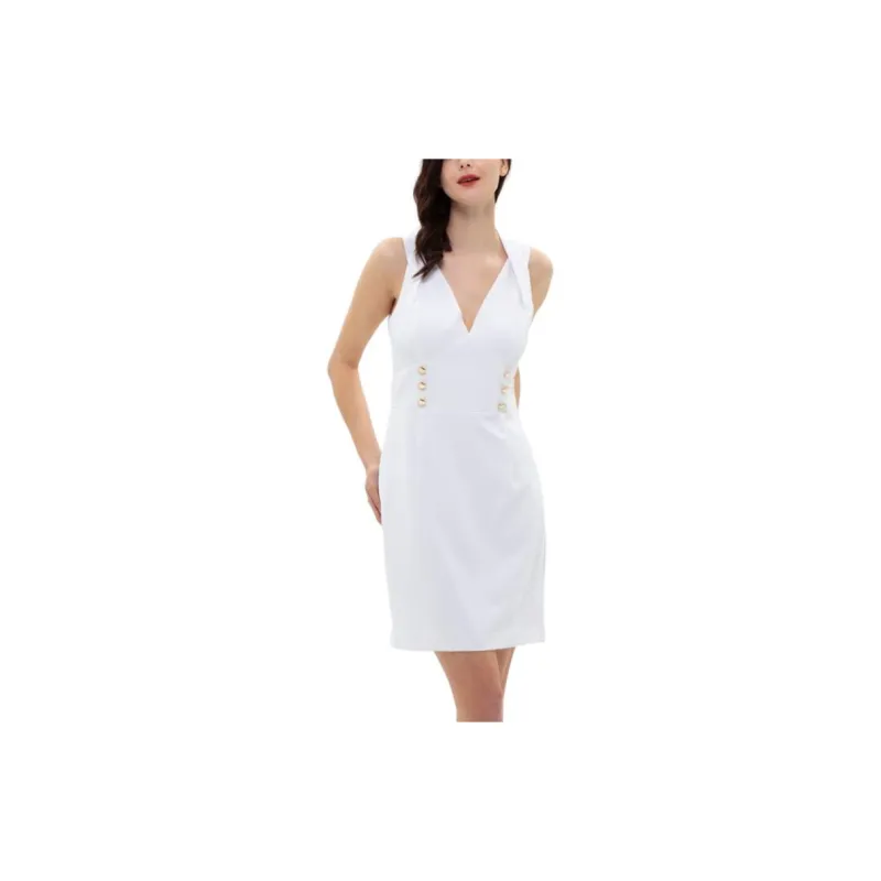 GUESS Sleeveless Dresses Women's White-2